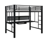 Avalon Full Workstation Loft Bed Black Half Price Furniture