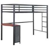 Fisher Twin Workstation Loft Bed Gunmetal Half Price Furniture