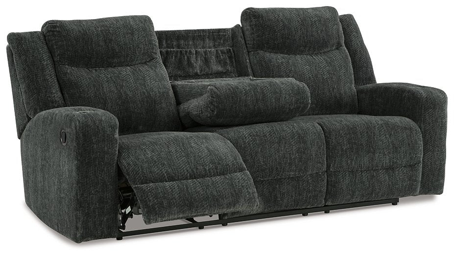 Martinglenn Reclining Sofa with Drop Down Table - Half Price Furniture