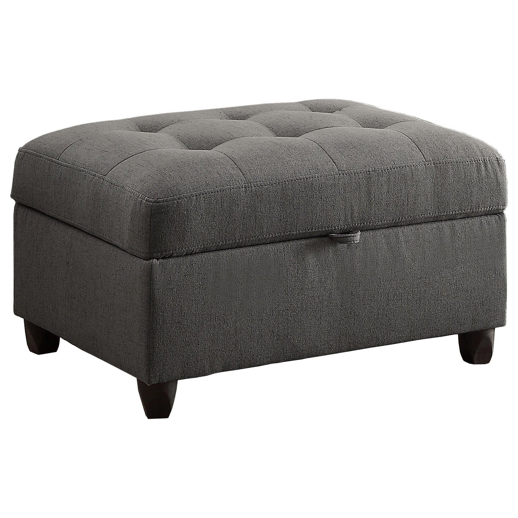 Stonenesse Tufted Storage Ottoman Grey Half Price Furniture