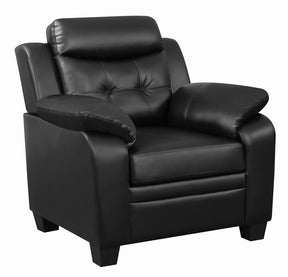 Finley Tufted Upholstered Chair Black Half Price Furniture