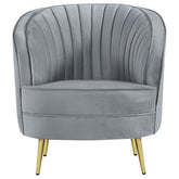 Sophia Upholstered Chair Grey and Gold Half Price Furniture