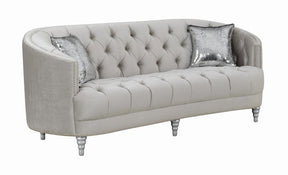 Avonlea Sloped Arm Tufted Sofa Grey Half Price Furniture