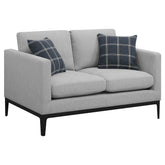 Apperson Cushioned Back Loveseat Light Grey Half Price Furniture