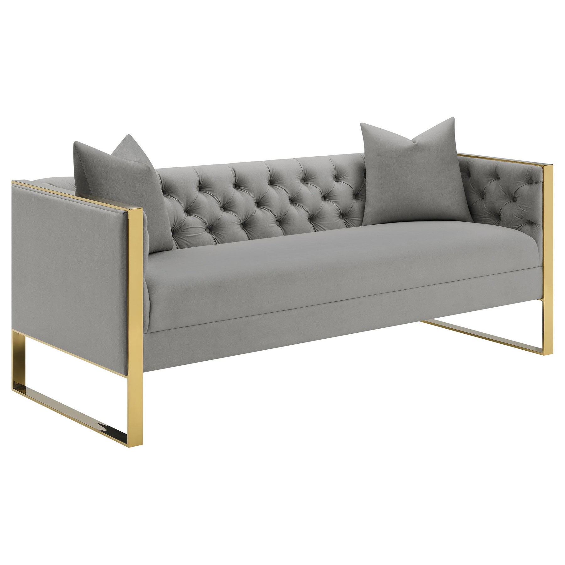 Eastbrook Tufted Back Sofa Grey Half Price Furniture