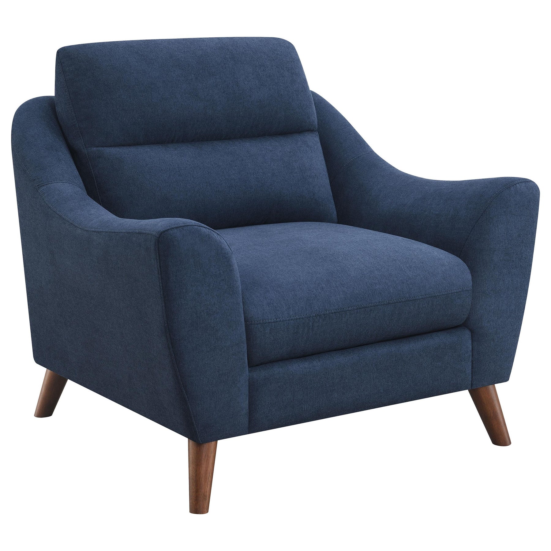 Gano Sloped Arm Upholstered Chair Navy Blue Half Price Furniture