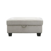 Whitson Upholstered Storage Ottoman Stone Half Price Furniture