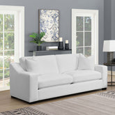 Ashlyn Upholstered Sloped Arms Sofa White Half Price Furniture