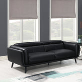 Shania Track Arms Sofa with Tapered Legs Black Half Price Furniture