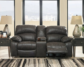 Dunwell Power Reclining Loveseat with Console - Half Price Furniture