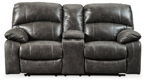 Dunwell Power Reclining Loveseat with Console Half Price Furniture