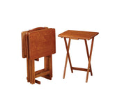 Donna 5-piece Tray Table Set Golden Brown Half Price Furniture