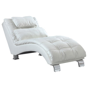 Dilleston Upholstered Chaise White Half Price Furniture