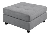 Claude Tufted Cushion Back Ottoman Dove Half Price Furniture