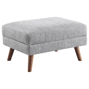 Churchill Ottoman with Tapered Legs Grey Half Price Furniture