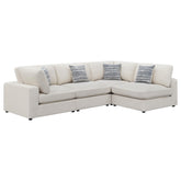 Serene 4-piece Upholstered Modular Sectional Beige Half Price Furniture