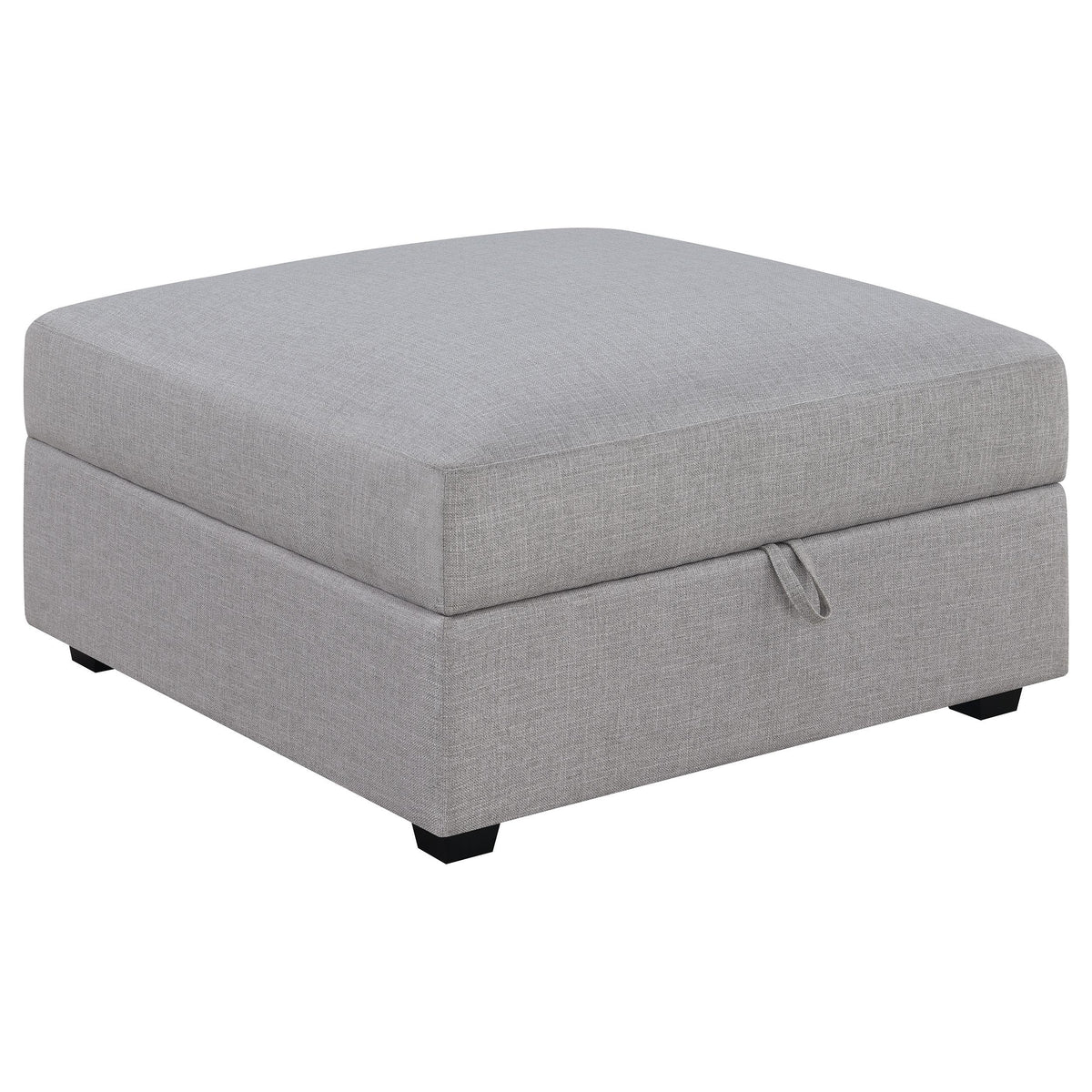 Cambria Upholstered Square Storage Ottoman Grey Half Price Furniture