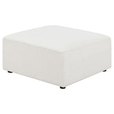 Freddie Upholstered Square Ottoman Pearl Half Price Furniture