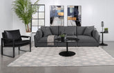 Sasha 3-Piece Upholstered Sofa Barely Black Half Price Furniture