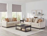 Christine Cushion Back Living Room Set Beige  Half Price Furniture