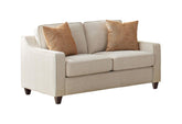 Christine Upholstered Cushion Back Loveseat Beige Half Price Furniture