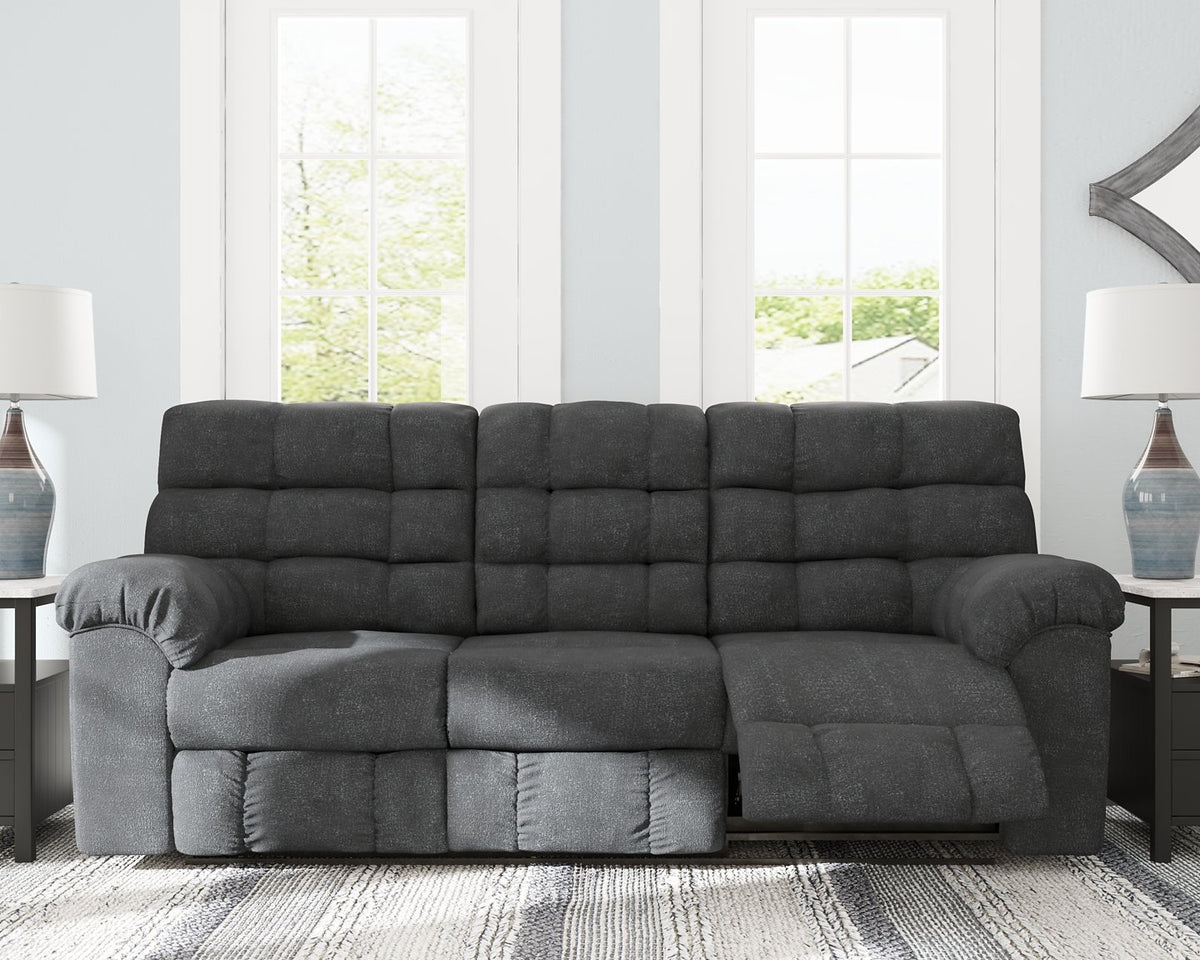 Wilhurst Reclining Sofa with Drop Down Table - Half Price Furniture