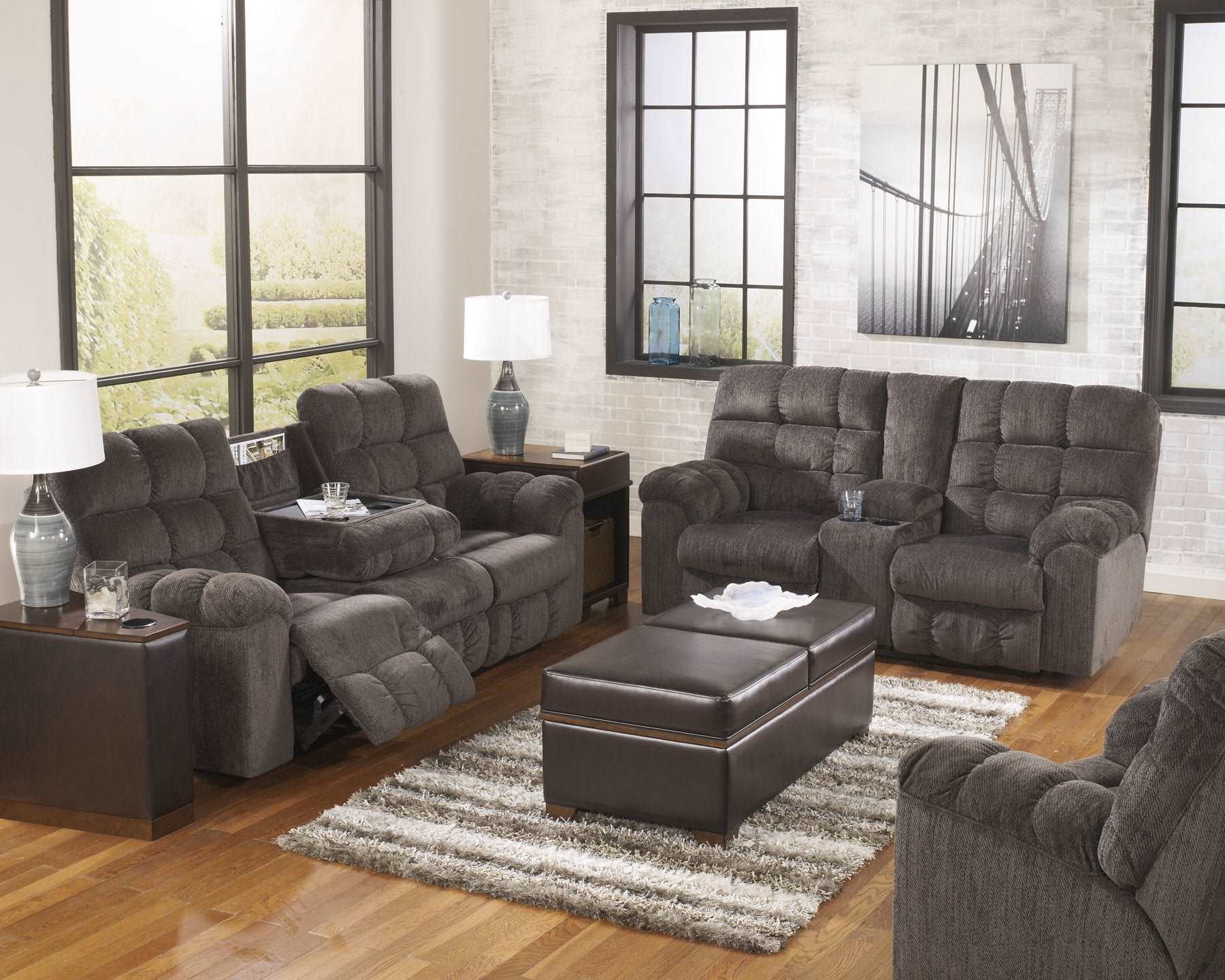 Acieona Reclining Loveseat with Console - Half Price Furniture