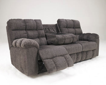 Acieona Reclining Sofa with Drop Down Table - Half Price Furniture