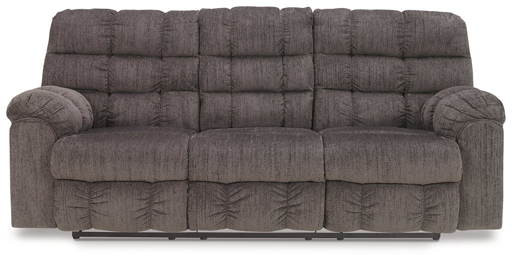 Acieona Reclining Sofa with Drop Down Table Half Price Furniture