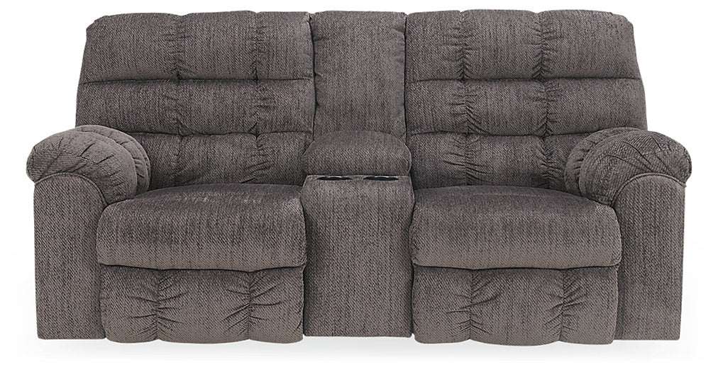 Acieona Reclining Loveseat with Console Half Price Furniture