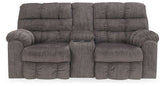 Acieona Reclining Loveseat with Console Half Price Furniture