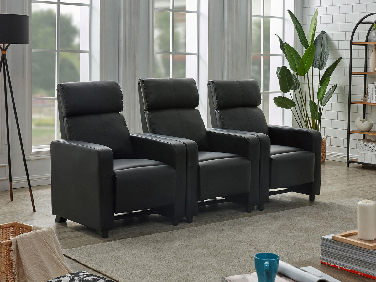 Toohey Upholstered Tufted Recliner Home Theater Set - Living Room Set - Half Price Furniture