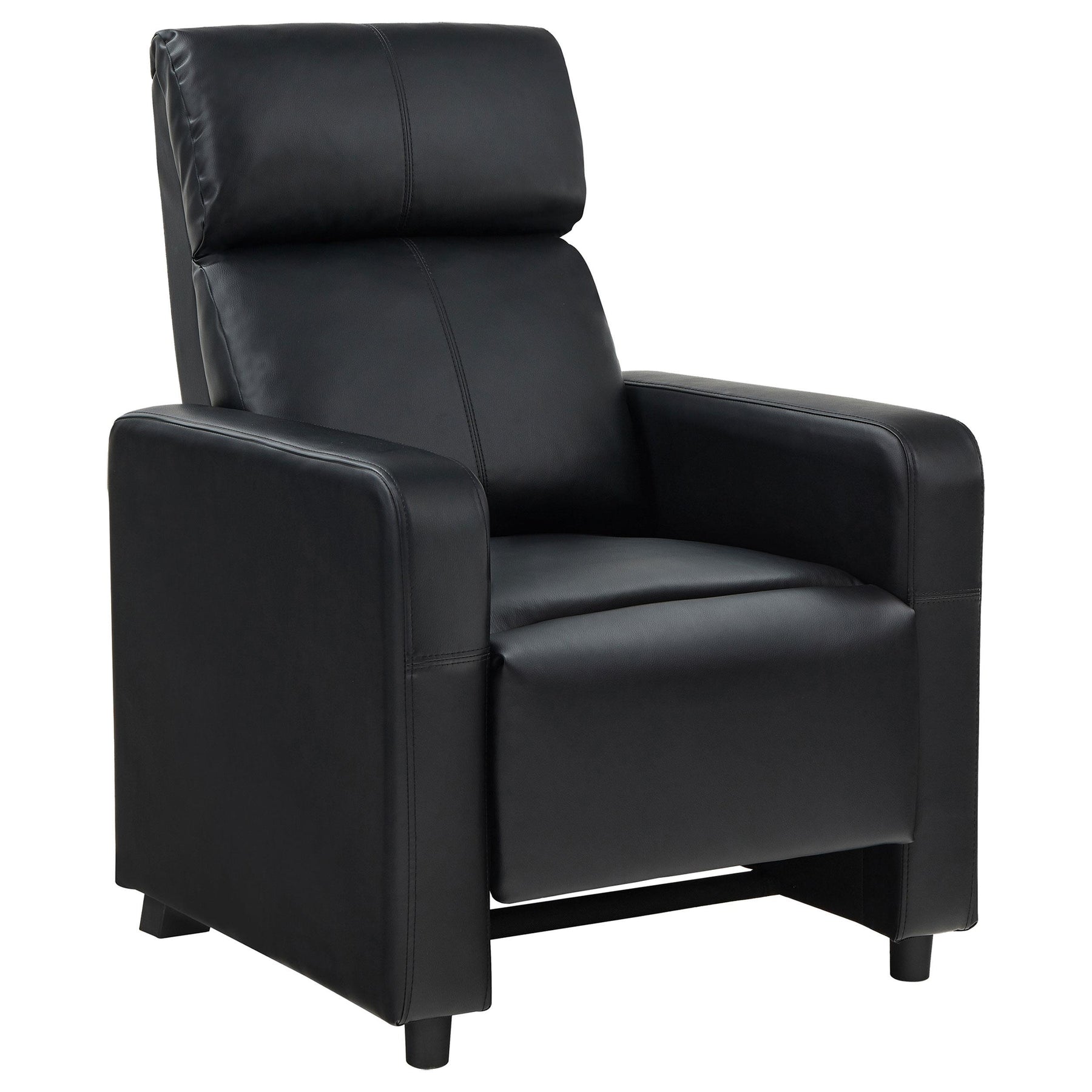 Toohey Home Theater Push Back Recliner Black Half Price Furniture