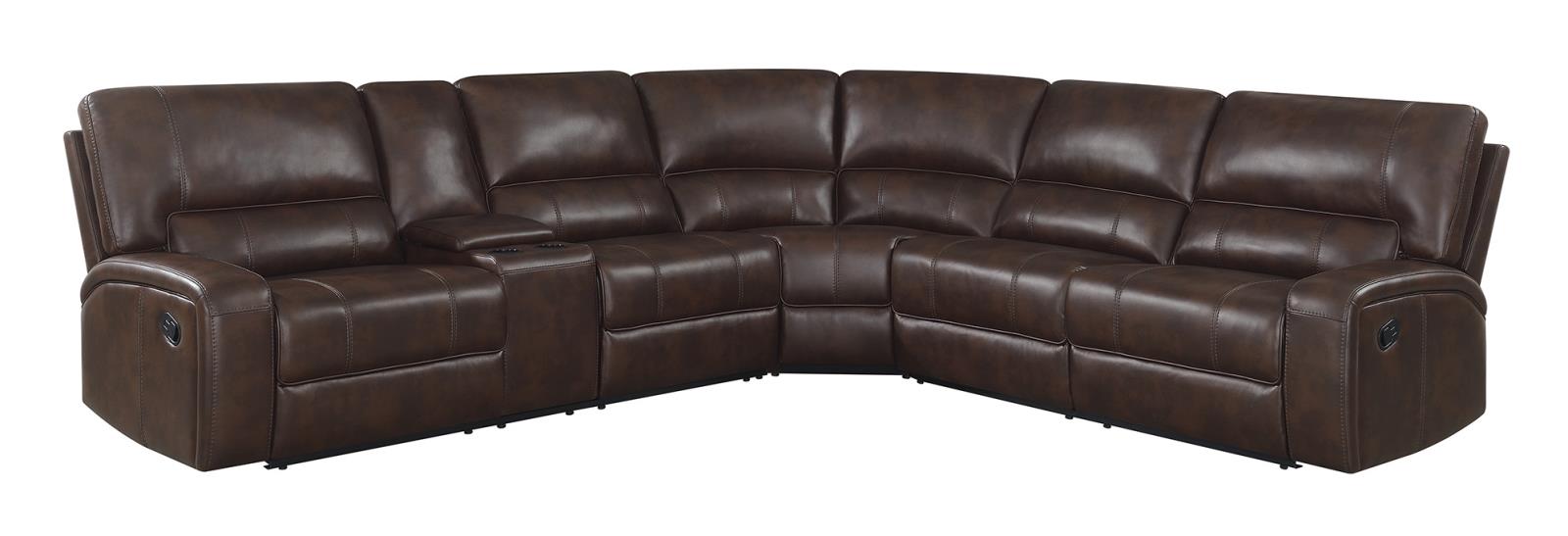 Brunson 3-piece Upholstered Motion Sectional Brown Half Price Furniture