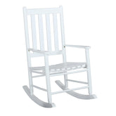 Annie Slat Back Wooden Rocking Chair White Half Price Furniture