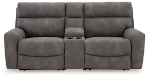 Next-Gen DuraPella Power Reclining Sectional Loveseat with Console - Half Price Furniture