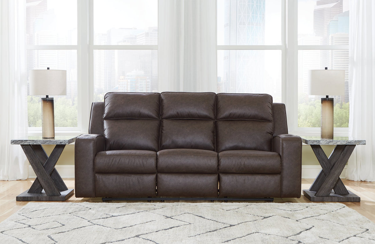 Lavenhorne Reclining Sofa with Drop Down Table - Half Price Furniture