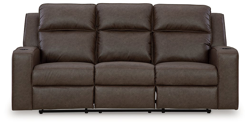 Lavenhorne Reclining Sofa with Drop Down Table Half Price Furniture