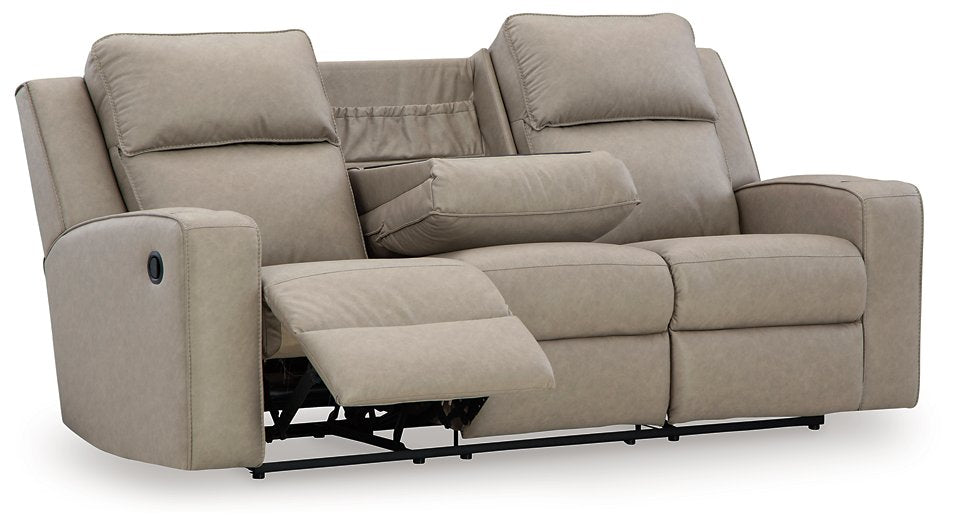 Lavenhorne Reclining Sofa with Drop Down Table - Half Price Furniture