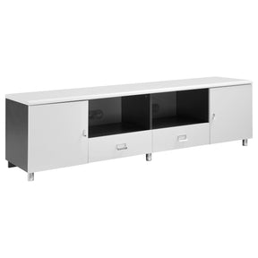 Burkett 2-drawer TV Console White and Grey Half Price Furniture