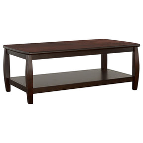 Dixon Rectangular Coffee Table with Lower Shelf Espresso Half Price Furniture