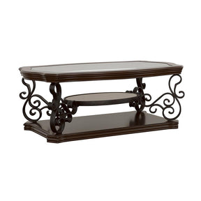 Laney Coffee Table Deep Merlot and Clear Half Price Furniture