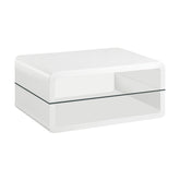 Elana Rectangle 2-shelf Coffee Table Glossy White Half Price Furniture