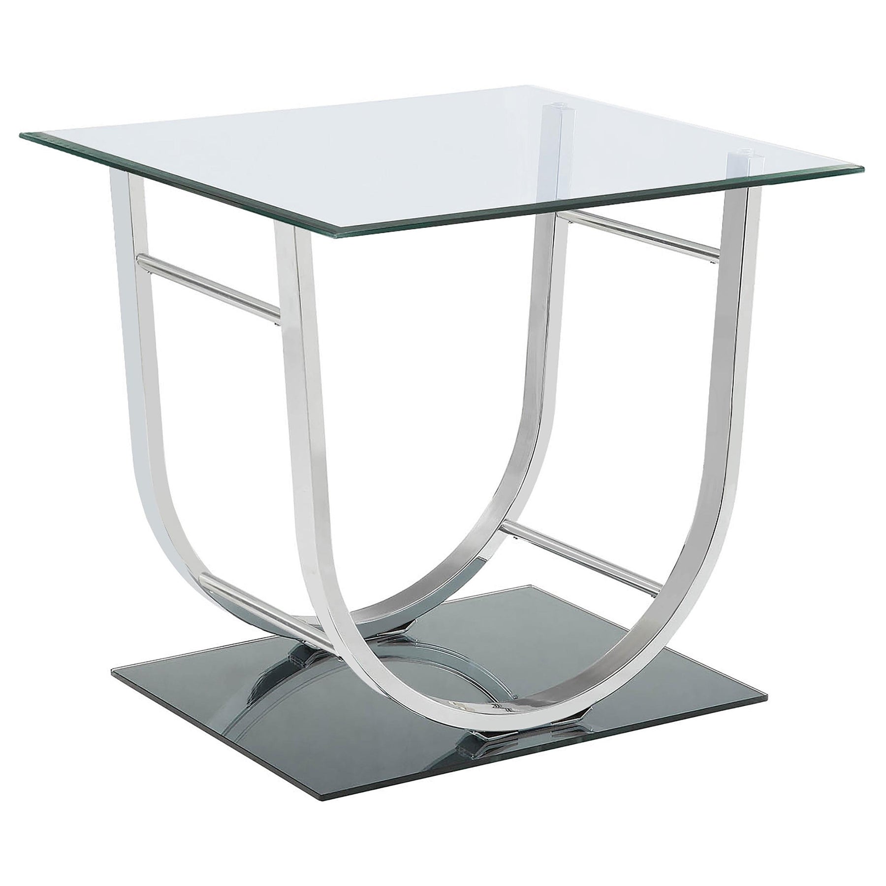 Danville U-shaped End Table Chrome Half Price Furniture