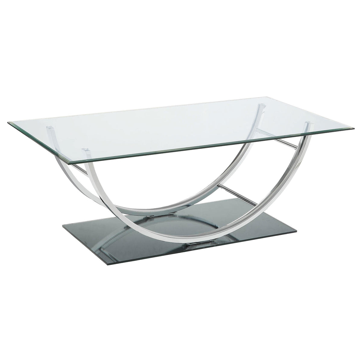 Danville U-shaped Coffee Table Chrome  Half Price Furniture