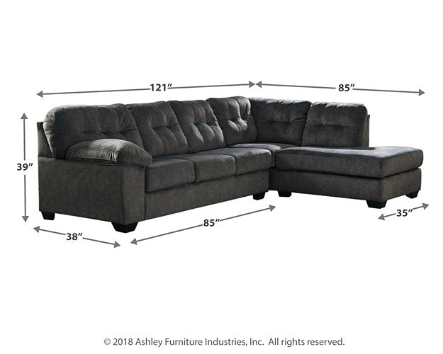Accrington 2-Piece Sleeper Sectional with Chaise - Half Price Furniture