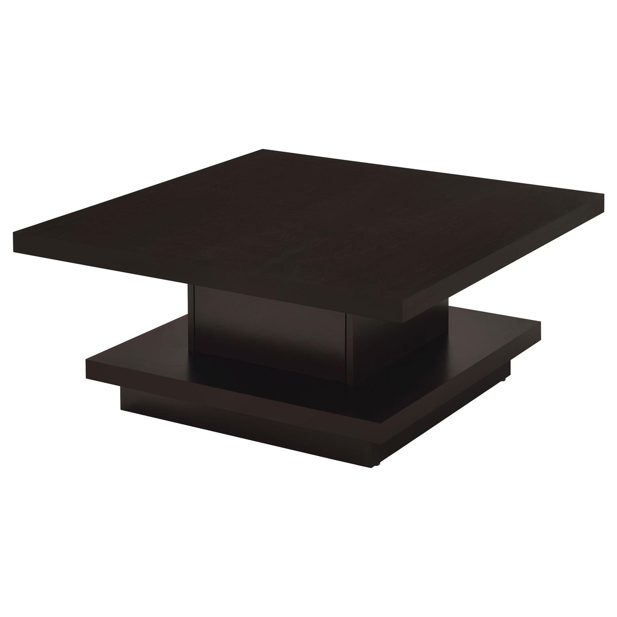 Reston Pedestal Square Coffee Table Cappuccino  Half Price Furniture