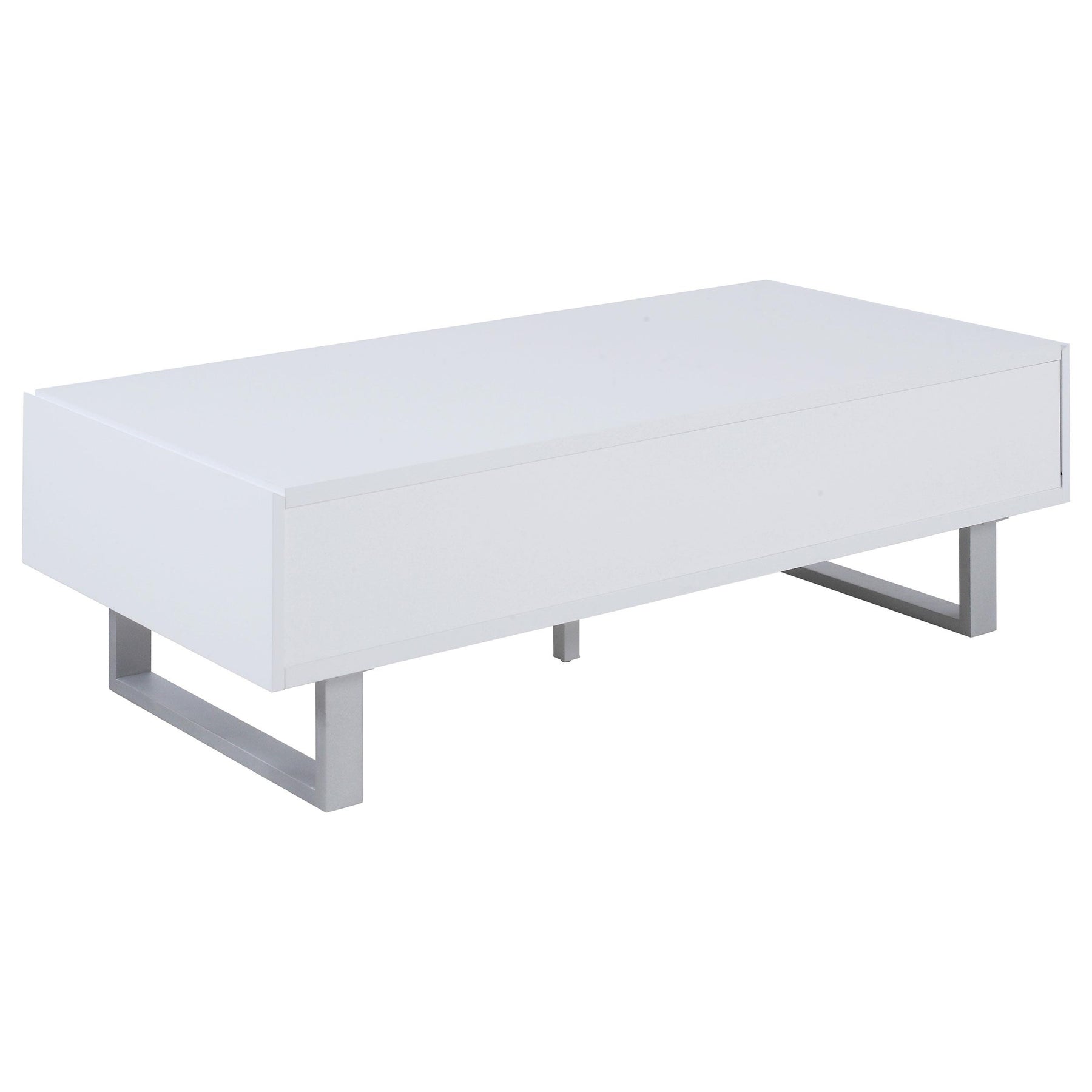 Atchison 2-drawer Coffee Table High Glossy White Half Price Furniture