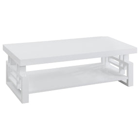 Schmitt Rectangular Coffee Table High Glossy White  Half Price Furniture