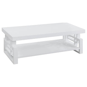 Schmitt Rectangular Coffee Table High Glossy White Half Price Furniture